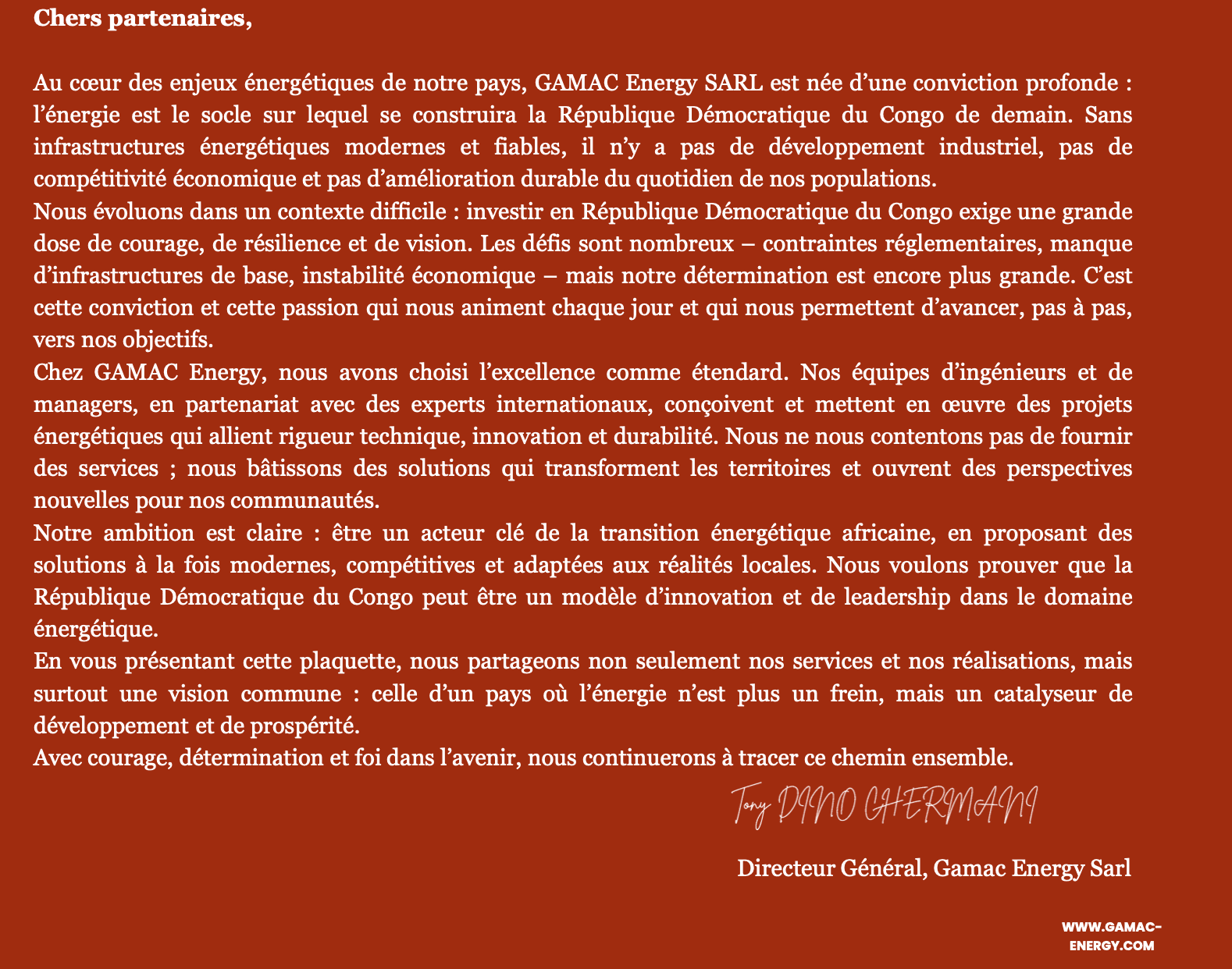 GAMAC ENERGY SARL